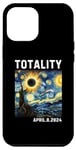 Coque pour iPhone 12 Pro Max Art Solar Eclipse Lunettes Totality Solar Eclipse 2024