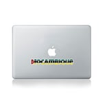 Mocambique Country Name As Flag Vinyl Sticker for Macbook (13/15) or Laptop