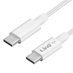 Câble USB C vers USB C 100W Power Delivery Charge et Synchro Longueur 65cm LinQ