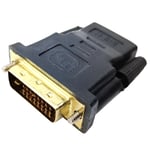 DVI-D 24+1 to HDMI Female Adapter PC LCD Monitor Port Dual Way Converter Plug