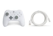 Manette filaire PowerA pour Nintendo Switch Blanc