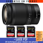 Nikon Z 24-200mm f/4-6.3 VR + 3 SanDisk 64GB UHS-II 300 MB/s + Guide PDF 20 techniques pour réussir vos photos