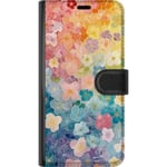 Asus Zenfone 10 Svart Plånboksfodral Miniatyrblommor