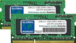 2GB (2 x 1GB) DDR3 1066MHz PC3-8500 204-PIN SODIMM MEMORY RAM KIT FOR INTEL IMAC (EARLY/MID/LATE 2009 - MID 2010) & INTEL MAC MINI (EARLY/MID/LATE 2009 - MID 2010)