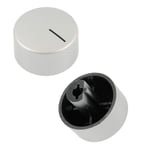 sparefixd Silver Gas Control Knob Switch Dial for AEG Built in Integrated Hob