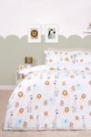 Safari Animal Zoo Printed Reversible Duvet Cover Set with Pillowcase