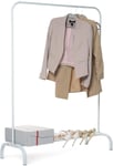 Clothes Rail With Shoe Rack/Storage Shelf, Metal With Smooth White Finish