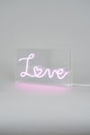 Glow Love Neon Light Box Table Lamp