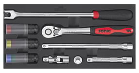 Hylsnyckelsats 1/2" SFS Next 9-Delar Sonic