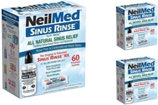 NeilMed Sinus Rinse Kit 60 Sachets X3 Nasal Congestion Relief Health Care Beauty