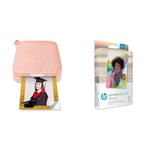 HP Sprocket Portable Photo Printer (Blush Pink) Instantly Prints ZINK 2x3 Sticky-Backed Photos & 2.3 x 3.4 Premium Zink Photo Paper (20 Sheets) Compatible with Sprocket Select and Plus