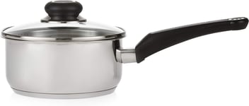 Morphy Richards 970117 Equip 18cm Pouring Saucepan with Glass Lid, Stainless St