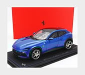 Bbr-Models P18219G-Vet Ferrari Purosangue Suv 2022 Avec Vitrine Bleue Corsa 1/18