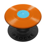 Retro Vinyl Record LP Album Music Player Lover Orange PopSockets PopGrip Interchangeable