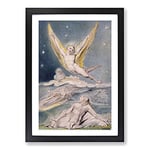 Big Box Art Night Startled by The Lark by William Blake Framed Wall Art Picture Print Ready to Hang, Black A2 (62 x 45 cm)