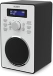 DAB/DAB+ Digital Radio | Solid Wood Cabinet | Kitchen & Bedside FM Radio with 2