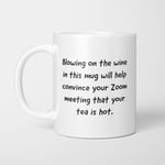 Funny Zoom Meeting Wine Mug - Gift for Wine Lover or Colleague