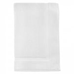 Tapis de bain en coton 800 gr/m2 50x80 cm LAGUNE blanc, par Soleil d'ocre - Blanc