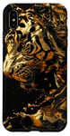 Coque pour iPhone XS Max Tigre Or Tigre Chat sauvage Art animalier Jungle