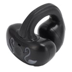(Pure Black) Open Ear Clip On Headphones HiFi Bone Conduction Wireless