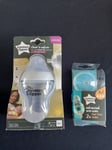 TOMMEE TIPPEE CLOSER TO NATURE  260ML BOTTLE 0M+ & 2 ADVANCED ANTI-COLIC TEATS