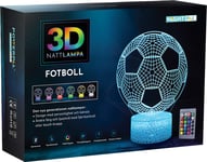 Powerpal 3D-Natlampe, Fodbold, Børnelampe