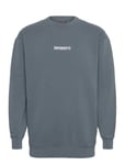 Superdry Micro Logo Graphic Loose Crew Blå