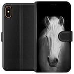 Apple iPhone X Musta Lompakkokotelo Häst
