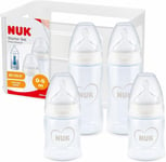 NUK First Choice+ Baby Bottles Starter Set | 0-6 Months | 4 x Temperature Contr