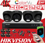 CCTV Camera 4K System HD 8MP DVR Hard Drive Outdoor Home/Office Security Kit UK