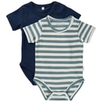 Minymo 2-pack Kortärmad Baby Body Goblin Blue | Blå | 92 cm
