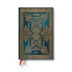 Paperblanks - Blue Luxe (Luxe Design) Mini 12-month Verso Hardback Dayplanner 2025 (Elastic Band Closure) Bok