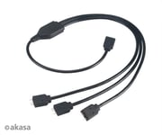 Akasa AK-CBLD07-50BK 1 to 3 Addressable RGB LED Splitter and Ext. Cable 50cm