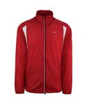 Nike Logo Long Sleeve Zip up Red Mens Lightweight Jacket Size XS