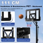 Basketställning 245-305 cm höjdjusterbar basketkorg med ställ svart