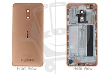 Genuine Nokia 6 TA-1021 Dual Sim Copper Rear / Battery Cover - 20PLEMW0004
