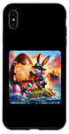 Coque pour iPhone XS Max Lapin pirate à la recherche d'un trésor. île lapin de Pâques