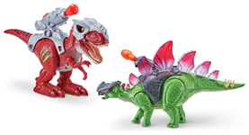 Zuru Robo Alive Dino Wars T-Rex and Stegosaurus Figures