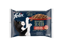 FELIX Deliciously Sliced - våtfoder för katter - 4x 80 g