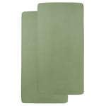 Meyco Olive Green Jersey underlakan 70 x 140 cm