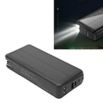 Portable Solar Power Bank ABS 30000mah With White LED Light Charger Fo 7859