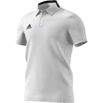 Adidas CF4377 Condivo 18 Cotton Polo Shirt - White/Black, Medium
