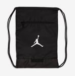 Nike Jordan Jumpman Gym Sack Draw String Bag Zip Compartment School Bag Black 