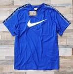 Nike Sportswear Repeat T-shirt Royal Blue Swoosh Cotton Top Retro - Mens XXL New