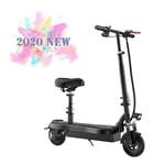 Nologo SHUAI- Removable Electric Scooter With Seat 350W High Power LCD Display Travel Distance 20KM Adjustable Height With Buckle Triple Shock Absorption System