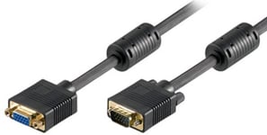 Microconnect MONGH15FB 15m VGA (D-Sub) VGA (D-Sub) Noir câble VGA - Câbles VGA (15 m, VGA (D-Sub), VGA (D-Sub), Mâle, Femelle, Or)