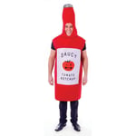 Bristol Novelty Mens Tomato Sauce Bottle Costume BN1706