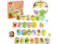 Tooky Toy TOOKY TOY Puzzle Pussel Pussel för att lära sig alfabetet bokstäver ord alfabetet tjocka block 26 el.