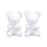 VALICLUD 2PCS Foam Bear Shapes White Modelling Polystyrene Styrofoam Foam Bear Mould Forms DIY Art Craft For Flower Arrangment Wedding Christmas Decor 20cm