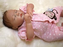 Scnbom 20inch babies reborn dolls silicone baby girls sleeping that look real life newborn toddler eyes closed lifelike boys cheap